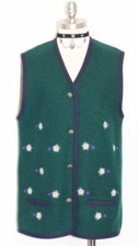 WOOL Jacket Coat Warm VEST Made In ITALY Women LONG Winter EMBROIDERED 42 12 M