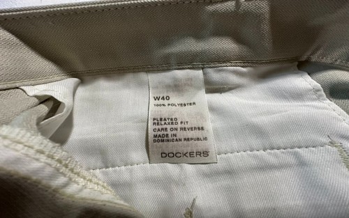 NWT Dockers Golf Short pleated relaxed 40W 9.5 inseam mint pockets solid Domini - Picture 4 of 4