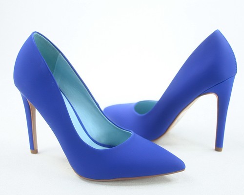 Women's Bridal Sexy Color Pointed Toe Patent Pump Heels Shoes Size 5.5 - 11 NEW - Picture 14 of 38