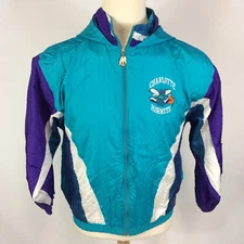 Rare Vintage 80s 90s Grunge Mighty Mac Charlotte Hornets NBA Basketball Jacket 