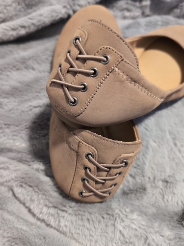 Lucky Brand Ballet flat shoes for women Sz 9 1/2 Braided Back Beige - Picture 2 of 5