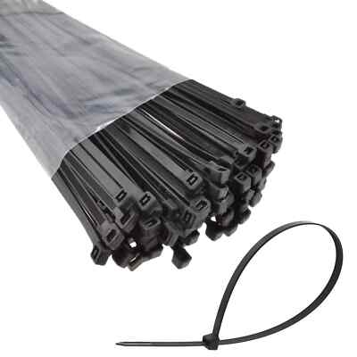 KABELBINDER REISSVERSCHLUSS BINDER 100MM x 2,5MM SCHWARZ NYLON ZUR BEFESTIGUNG VON KABELN & LRÄHTEN