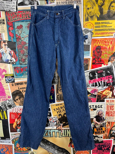 Jeans de mezclilla de carpintero vintage de tiro alto Dee Cee años 80-90 27x36 - Imagen 1 de 13