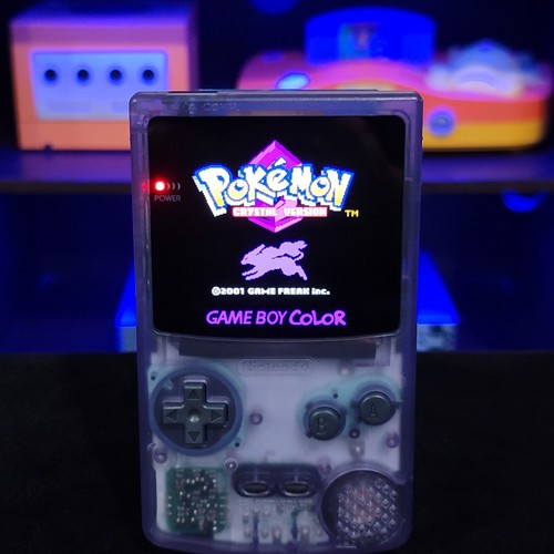 Atomic Purple Gameboy Color Console OLED Touch Screen GBC Game Boy - Afbeelding 2 van 8