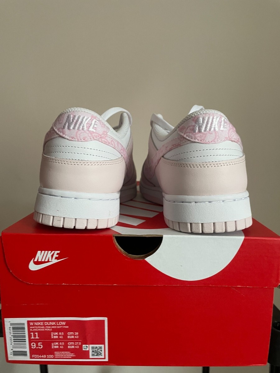 Nike Dunk Low Pink Paisley Men 9.5 / 11 Women FD1449-100 NEW