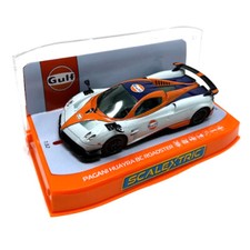 NEW Scalextric Pagani Huayra BC Roadster - Gulf Edition 1/32 Slot Car