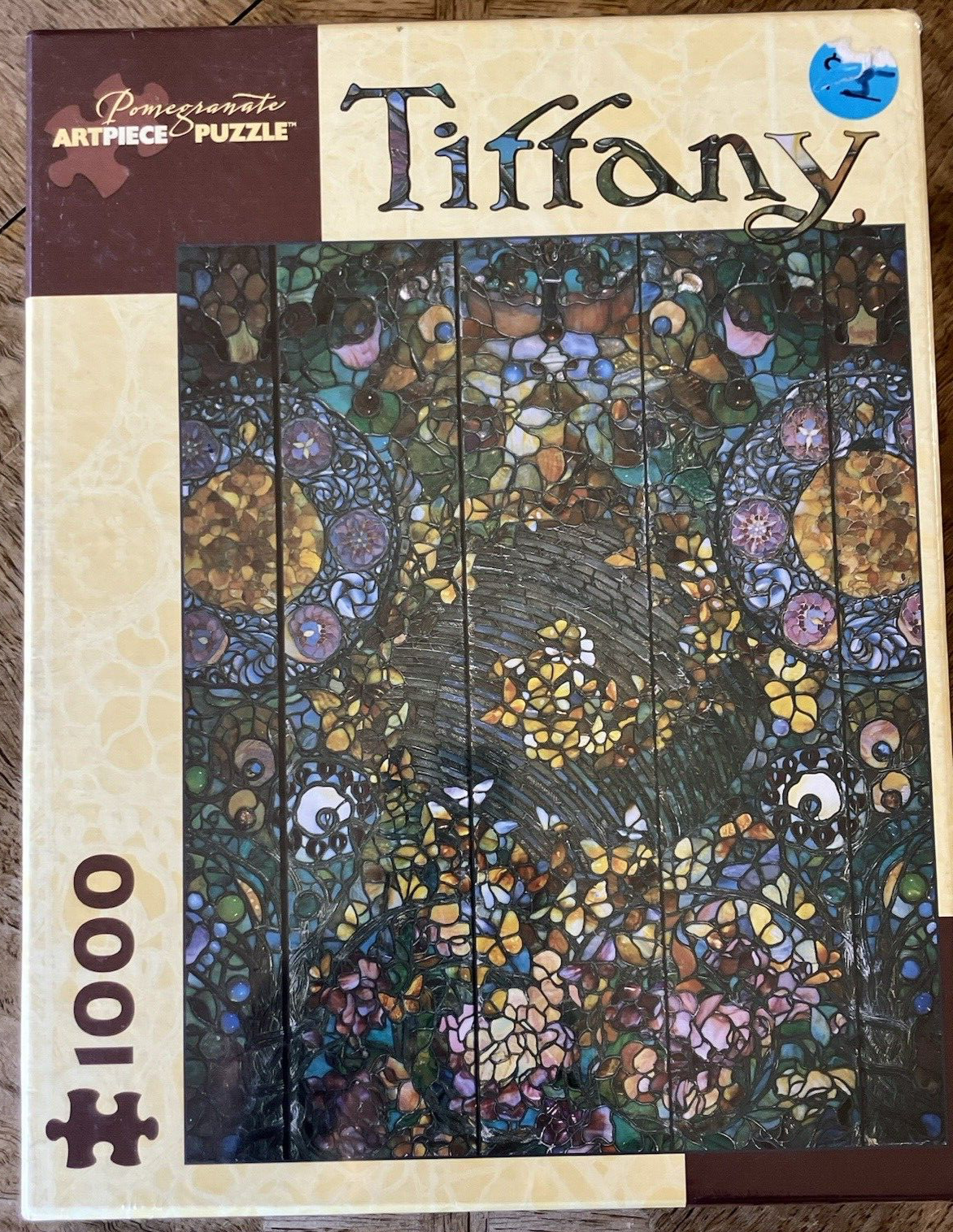 NEW Tiffany Glass Art Nouveau Butterfly Window 1000 Pc Jigsaw Puzzle Pomegranate