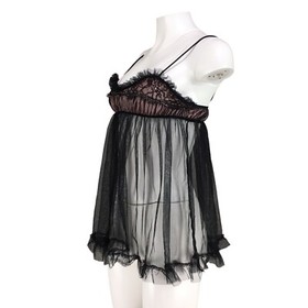 Victoria's Secret Nightie Sexy Little Things Babydoll Sheer Black Pink Y2K S