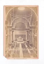 Interior of the Madeleine in France, Vintage Cabinet Card