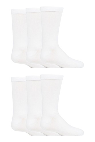 Kids Plain/Striped Bamboo Socks Boys Girls Comfort Cuff School SOCKSHOP- 6 Pairs - Picture 25 of 26