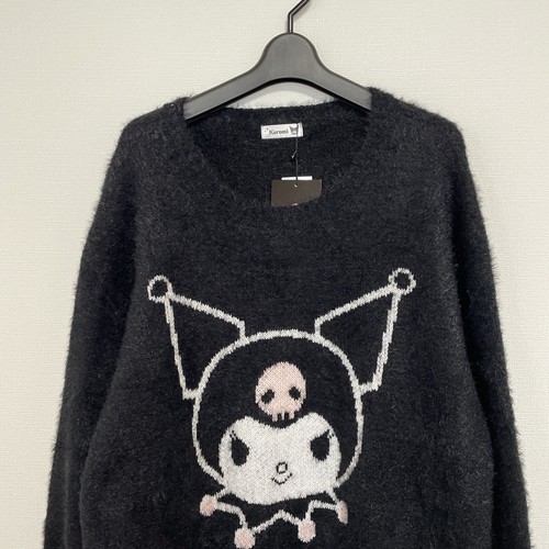 NWT Sanrio Kuromi Sweater Knit Black Woman Size 4L/XL-2XL Jfashion Kawaii Japan - Picture 7 of 19