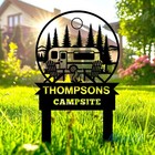 Personalized Camping Metal Stake, Personalized Camping Sign Camping Lover Garden