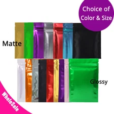 Zipper Seal Odor Proof Foil Mylar Resealable Food Storage Heat Sealer Bags