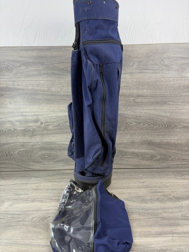 Ben Hogan Vintage 80's AMF Sun Jet Carry Golf Cart Bag Caddy Navy Blue USA Made! - Picture 2 of 6