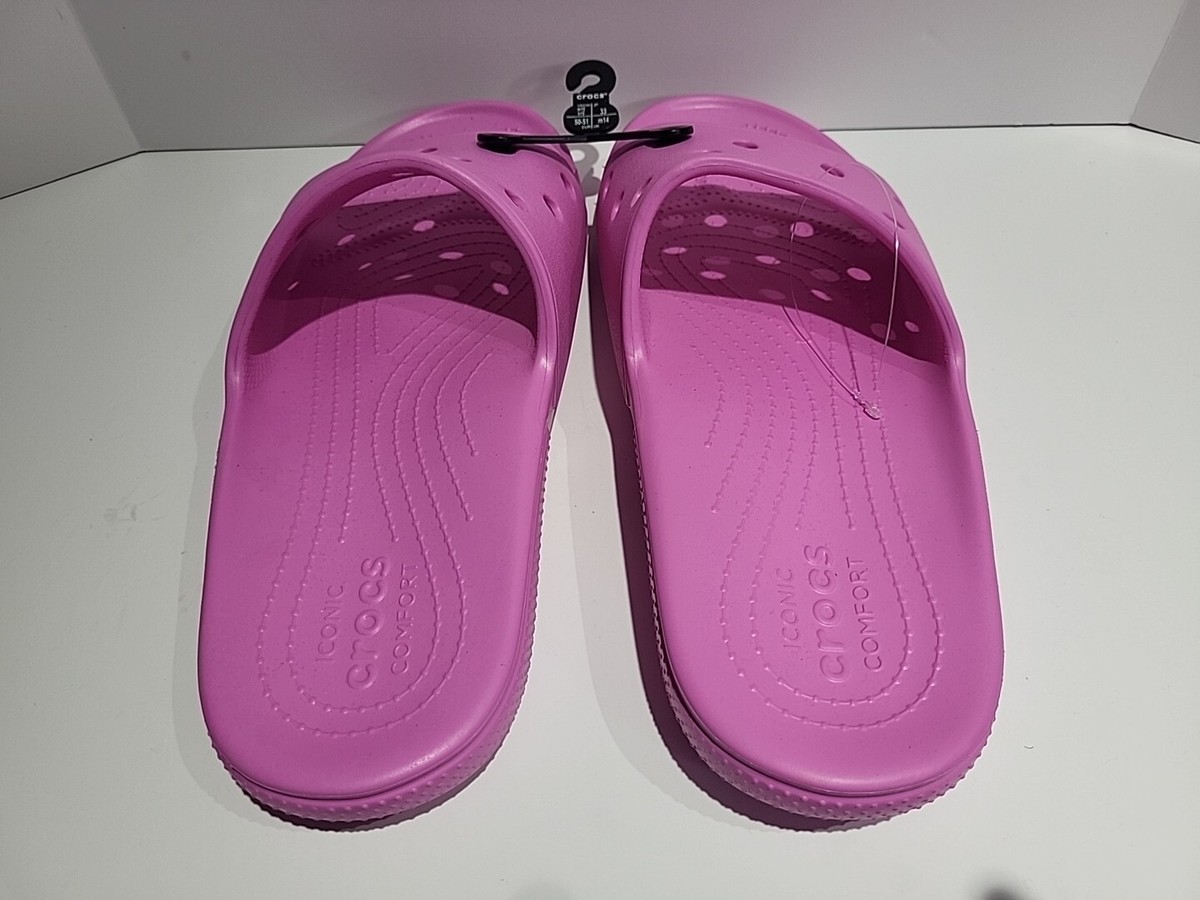 Crocs Classic Slide Sandals Men's Taffy Pink 206121-6SW Size 15