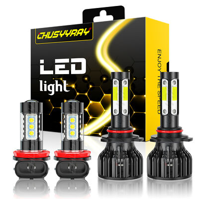 Para For Fiat 500 2012 - 2019 faro LED blanco + bombillas de luces antiniebla