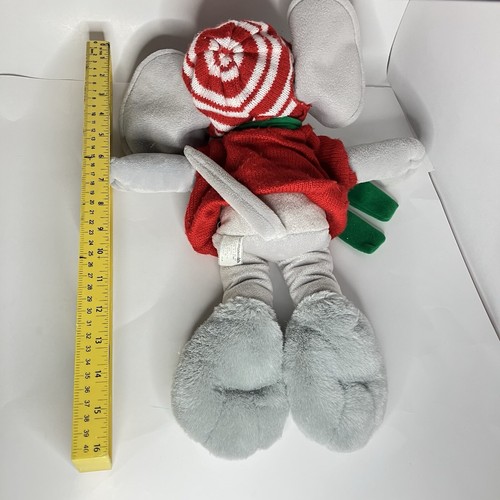 Vintage Commonwealth Christmas Mouse Caroler 16” Rat Plush Stuffed Animal 1990 - Picture 2 of 10