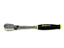 Snap On Tools NEW THLF72HV 1/4"dr Hi-Viz Soft Grip Long Flex Head Ratchet USA
