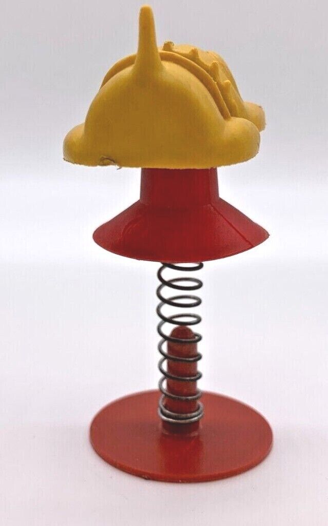 VTG c.1960s yellow dog pop-up spring loaded red suction cup VTG c.1960s yellow dog pop-up spring loaded red suction cup