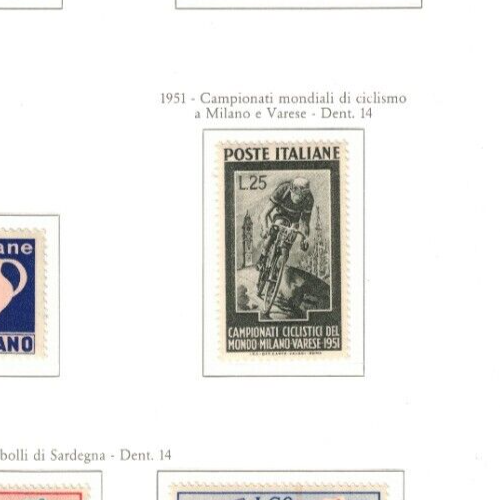 1951 ITALIA - CAMPIONATI MONDIALI DI CICLISMO - NUOVO MNH** - Foto 1 di 1