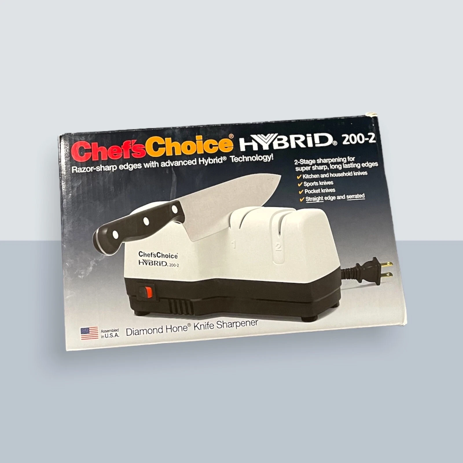 Chefs Choice Hybrid Diamond Hone Knife Sharpener (Hybrid 200-2) TESTED