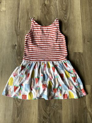 Mini Boden Girls Ice Cream Striped Tank Top Dress 4Y - 5Y | eBay