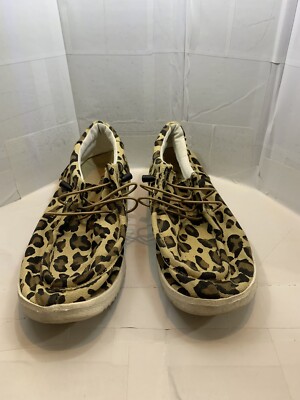 Womens Outwoods Size Cheetah Brown Shoes Stitched Slip On 