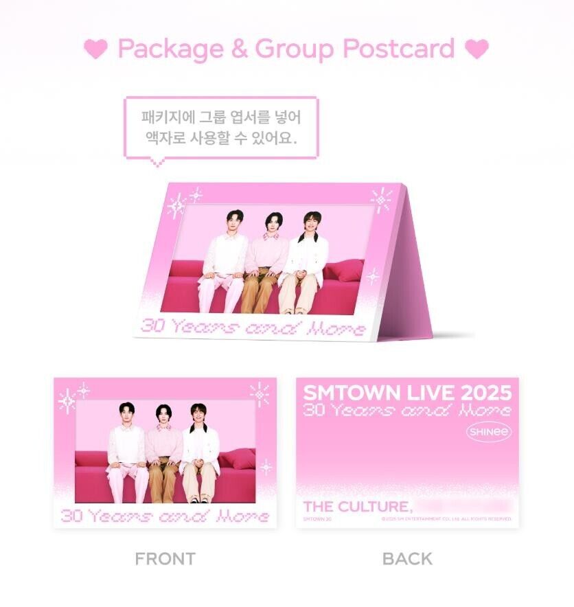 SMTOWN LIVE 2025 OFFICIAL GOODS SHINee GROUP PHOTO SET + SMTOWN LIVE 2025 OFFICIAL GOODS SHINee GROUP PHOTO SET +