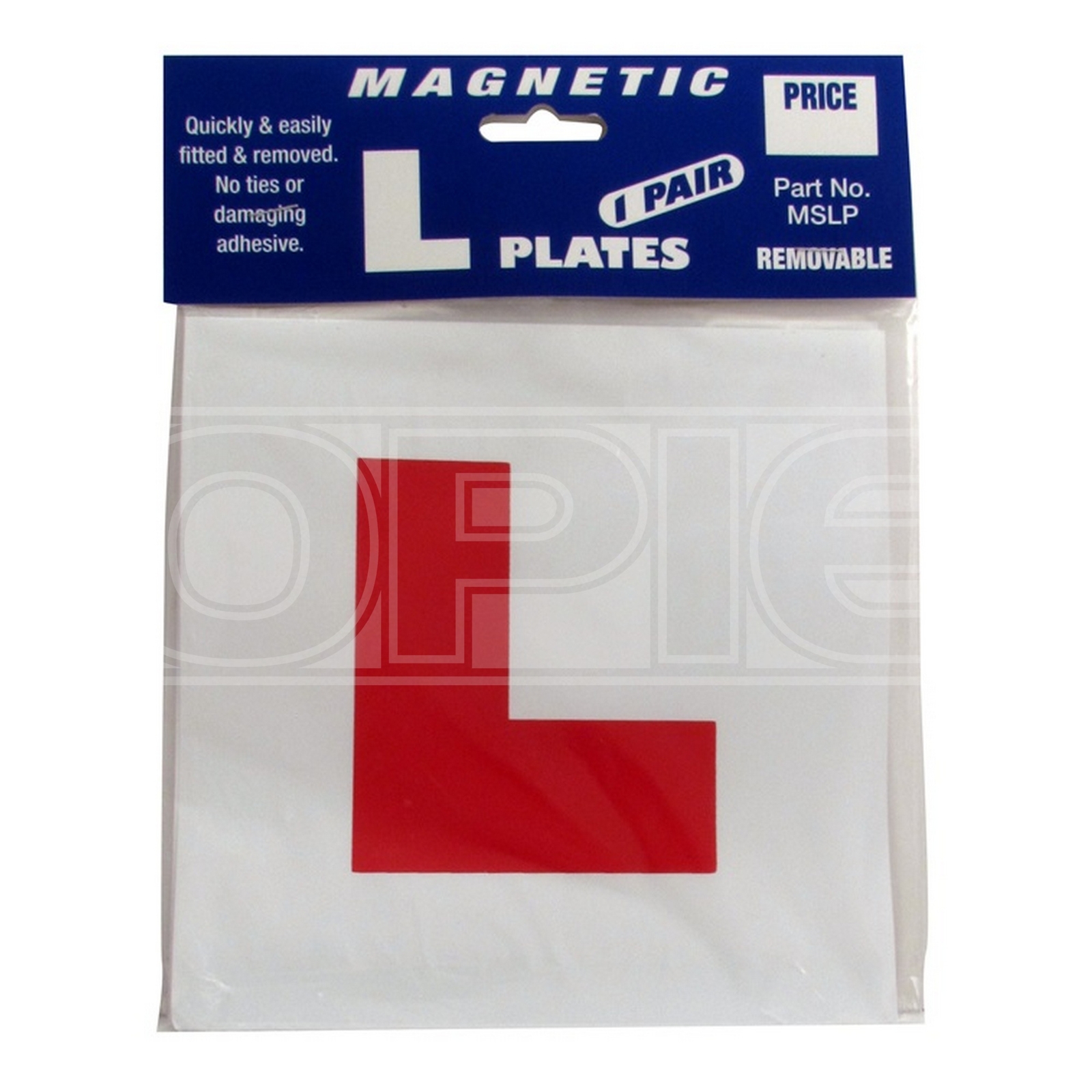 Magnetic L-Plates for Learner Drivers Pair Plastic - Castle Promotions