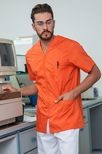 Casacca da lavoro uomo infermiere oss sanitaria medico dentista divisa camice