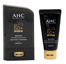 AHC Masters SPF50 PA   Air Rich Sun Stick 22g  Aqua Rich Sun Cream 10g 32g 