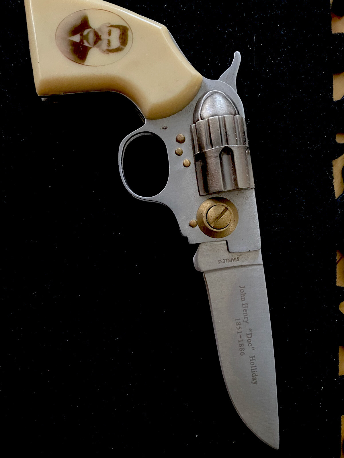 GUN SHAPED KNIFE PISTOL, LEGENDS OF WEST. Doc Holliday Great Shape. eBay