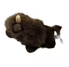 Buffalo Plush Bison Stuffed Animal Brown Platte River Trading Realistic Toy 2004