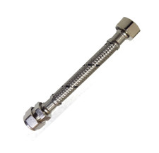 15mm x 1/2" BSP 150mm Flexible Tap Connector / Flexi Hose Tail