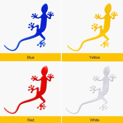 GECKO Reflektor Aufkleber Autosticker Echse reflektierend Tier Sicherheit Kinder