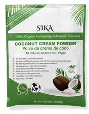 SIKA Coconut Cream Milk Powder Vegan 100% Malaysia Organic, Pack of 6 (300g)