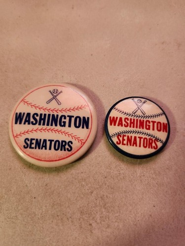 De colección - Botones Pinback de los Senadores de Washington MLB (juego de 2 piezas) tamaño 1-3/4" y 1-1/4" - Imagen 2 de 5