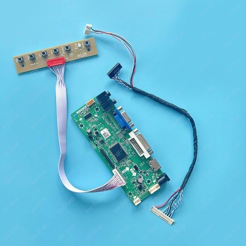 Fit CLAA089NA0ACW 1024x600 LVDS 30 Pin HDMI+DVI+VGA Display Controller Board Kit