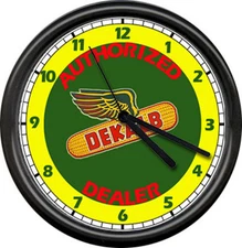 Dekalb Corn Seeds Farmer Farm Art IL Sign Wall Clock