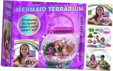 Light-Up Terrarium Kit for Kids Ages 4-5 - Mermaid - Light-Up for Kids