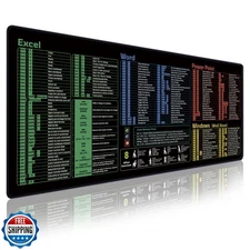 Linoows Office Shortcut Mouse Pad, Extra Large 31.5 x 11.8 Inch Gaming Mouse 