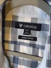 Daniel Cremieux Men Shirt Large Button 100 Supima Cotton Short Sleeve Plaid