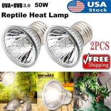 50/75W UVA UVB 3.0 Reptile Lamp Pet Heat Lamp Bulb Turtle Basking Light Bulbs