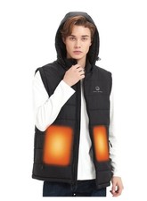 Men  s Medium Sailwind Heated Hooded Vest   Lightweight, Battery Pack, NWT