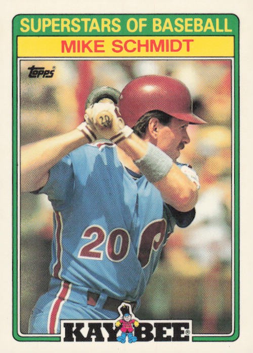 1988 Topps Kay-Bee Superstars of Baseball #27 Mike Schmidt