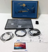 BIGASUO Portable Monitor, 15.6'' 1080P FHD Kickstand Portable Laptop Monitor