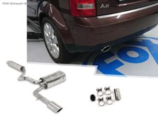  Sportauspuff-Komplettanlage ab Kat Audi A2 1.4 115x85mm eingerollt schräg