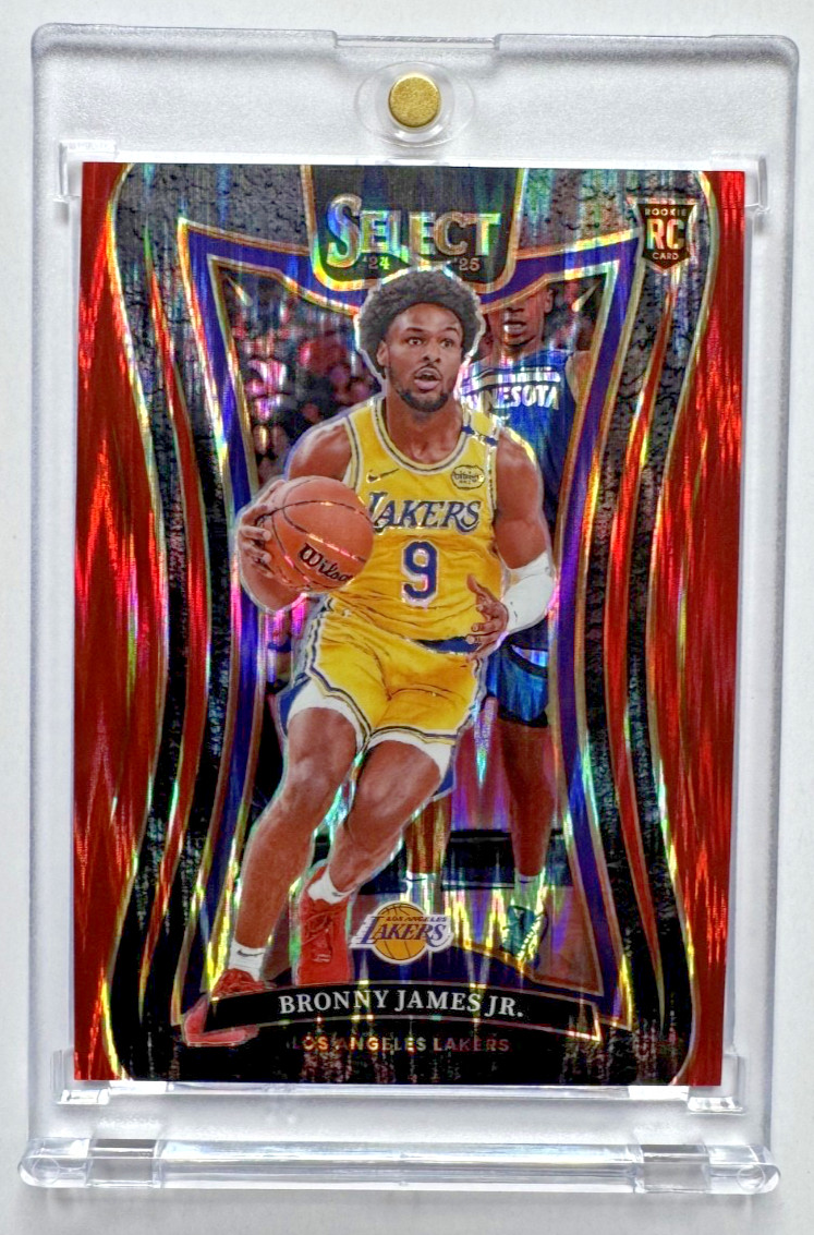 Bronny James Jr. 2024-25 Panini Select RED FLASH PRIZM RC #369 Lakers #'d /299
