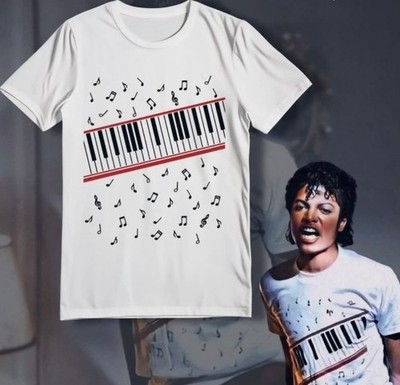 Michael Jackson Beat It Piano Keys Graphic T Shirt Retro Music Tee
