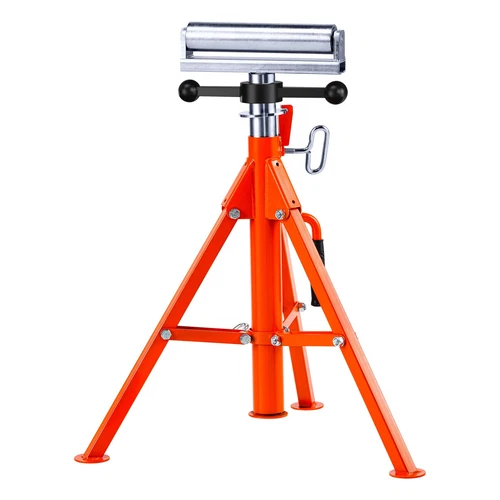 Roller Pipe Stand Jack 28"- 52" Adjustable 45# Steel Foldable 2500 LBS